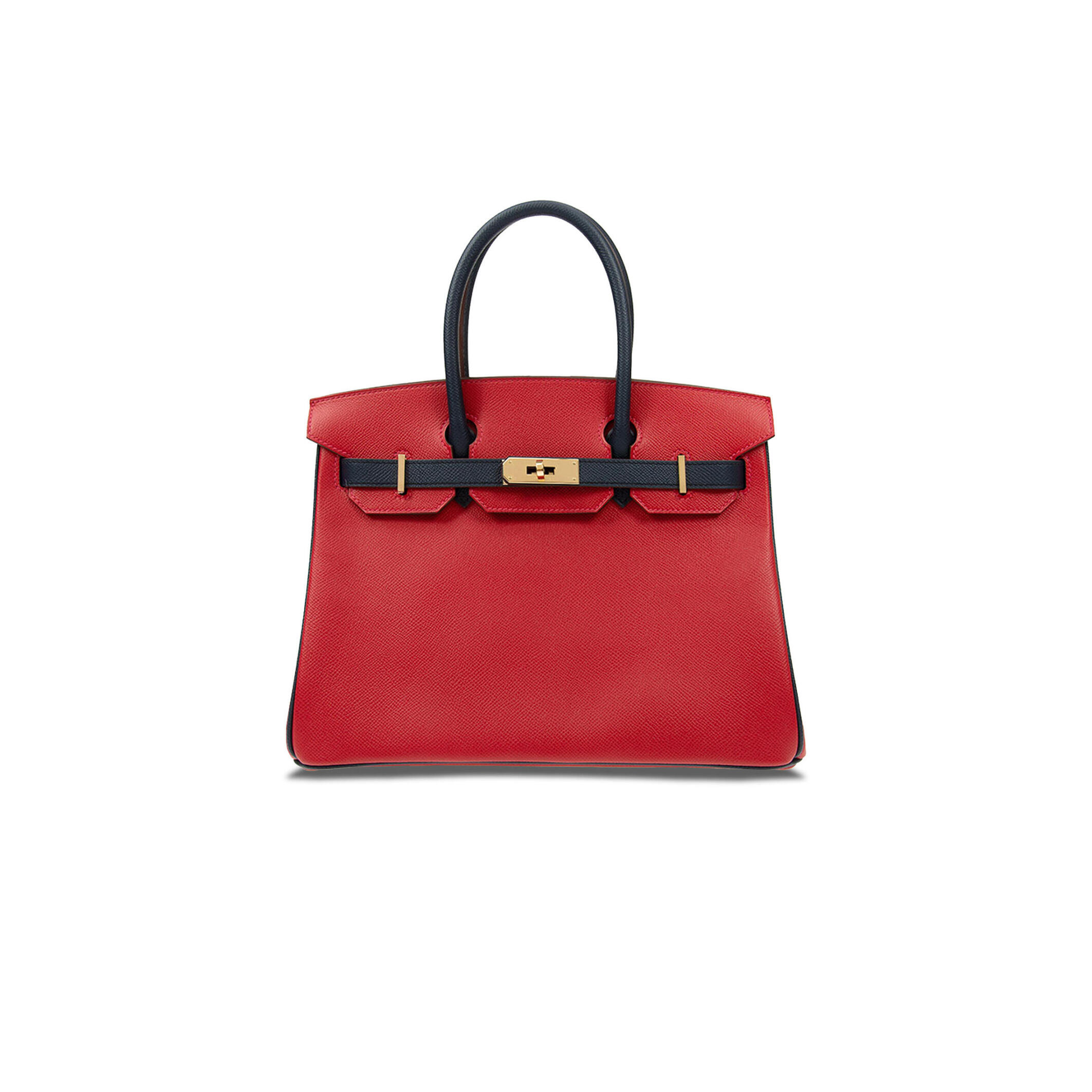 H**mes birkin 30 epsom flag red with black and gold buckle bk30q576epcz (30*23*15cm)